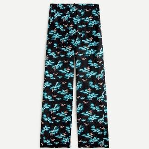 J. Crew Silk Straight Leg Pant in Botanical Bees Print Size 6